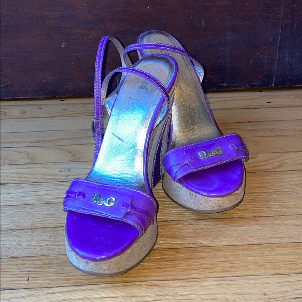 D&G Purple Heart Cork Platforms